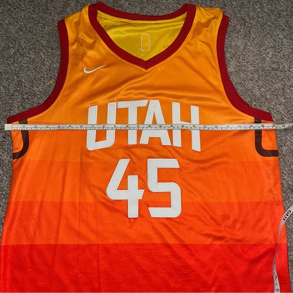 🏀NBA UTAH JAZZ Donovan Mitchell #45 City Jersey Gold size 52 (XXL) by Nike - Picture 6 of 13